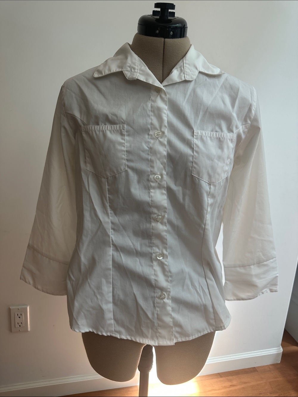 Classic White Button-Up Shirt